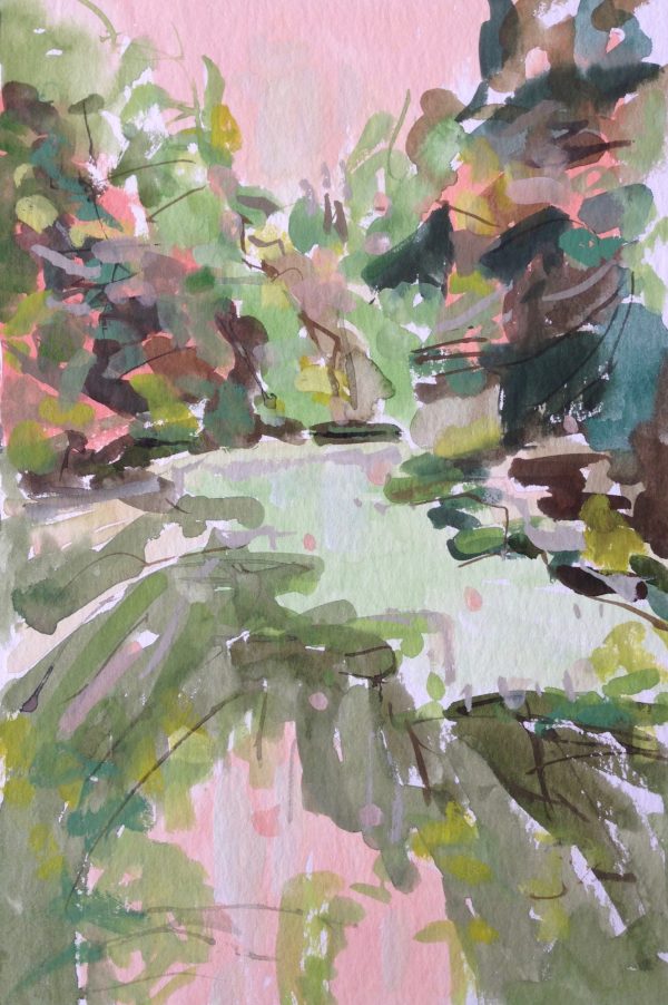 a photograph of a gouache painting title 'Druid Loch C' by artist Catherine Coulson © 2019 Catherine Coulson