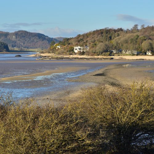 a photograph of the view towards Kippford from the causeway, Rough Island, Rockcliffe by Catherine Coulson © 2020 Catherine Coulson