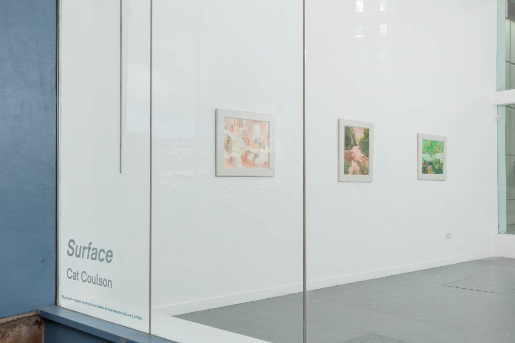 photograph of art exhibition by Cat Coulson at the Briggait Gallery, Glasgow