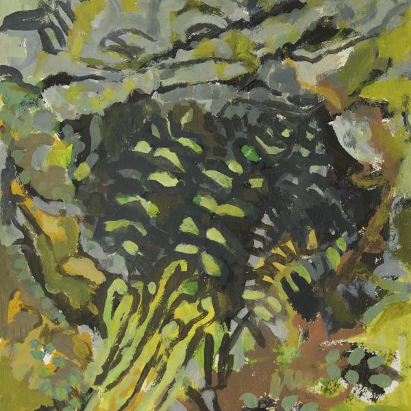 a photograph of an acrylic painting title 'Wall Ferns' by artist Catherine Coulson © 2019 Catherine Coulson